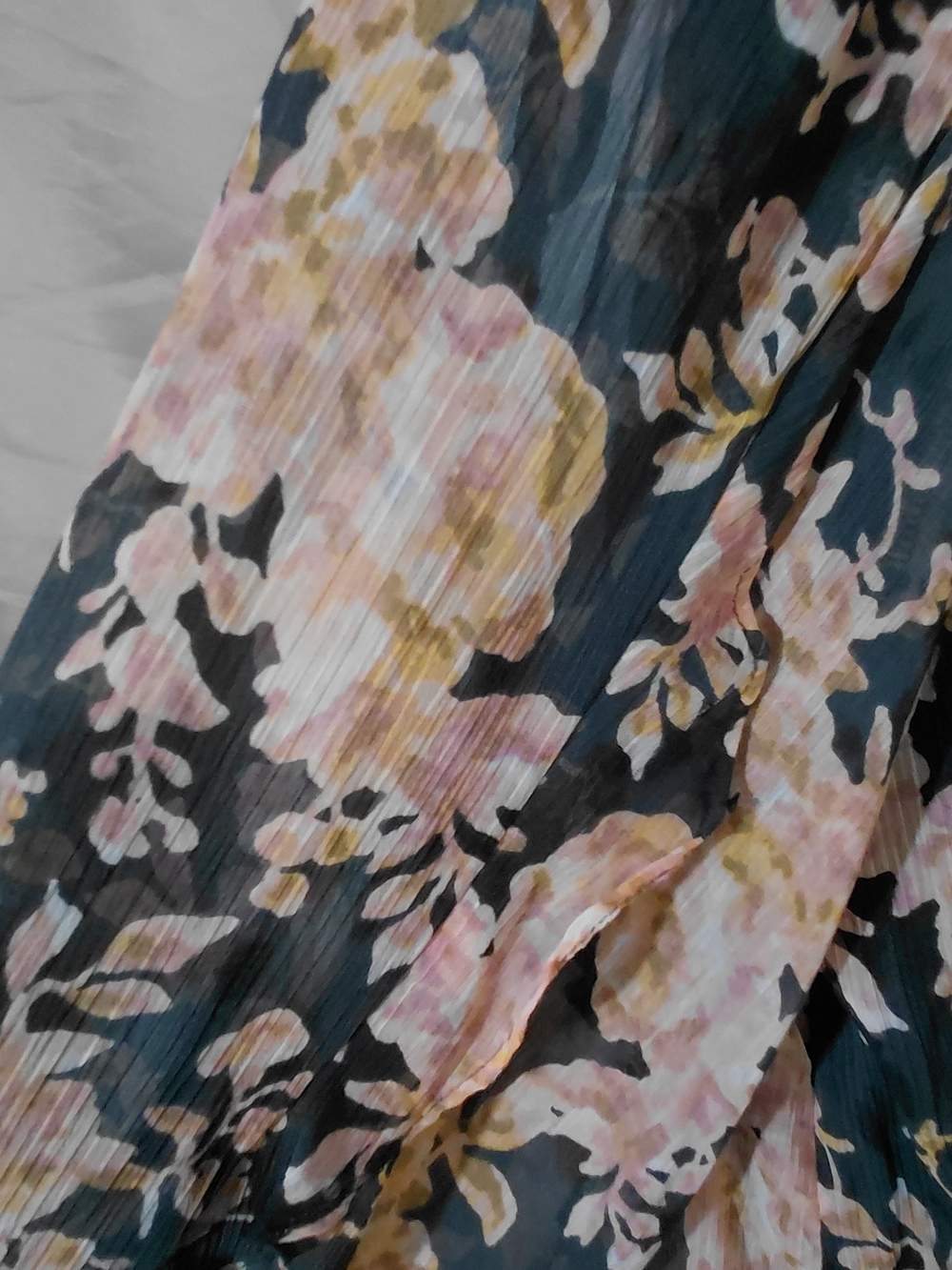 LC Lauren Conrad Black Floral Blouse with Pink & Cream Blooms - Picture 11 of 15